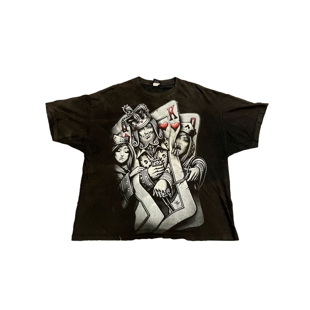 Vintage Rare Ogabel Poker T Shirt XXXL AOP Back Hit
